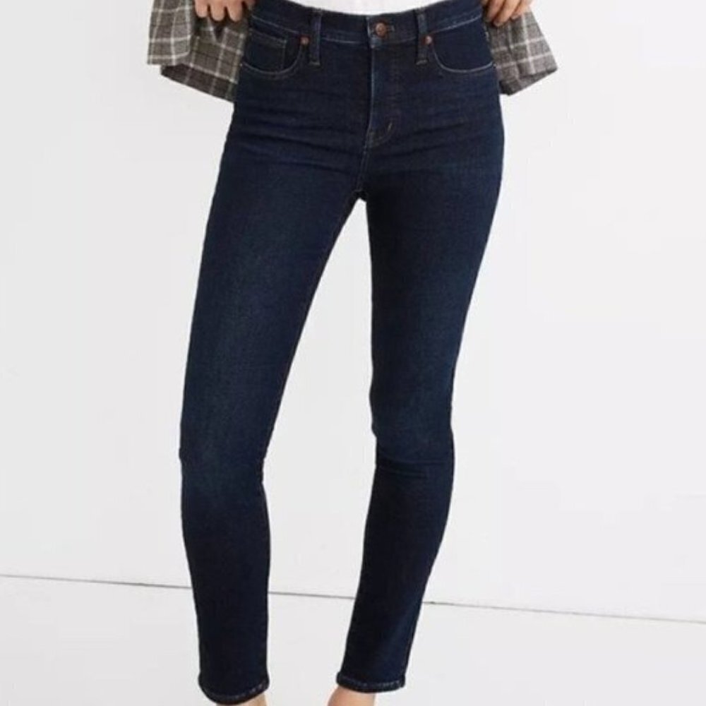 Madewell Dark Wash Skinny Ankle High Riser